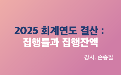 2025 회계연도 결산 : 집행률과 집행잔액